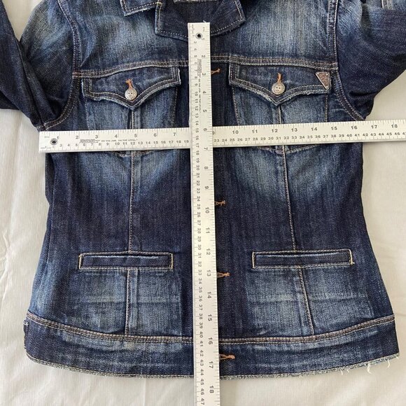 Silver jeans co. Women Vintage-Style Denim Jacket With Button Front & Contr - Picture 13 of 16